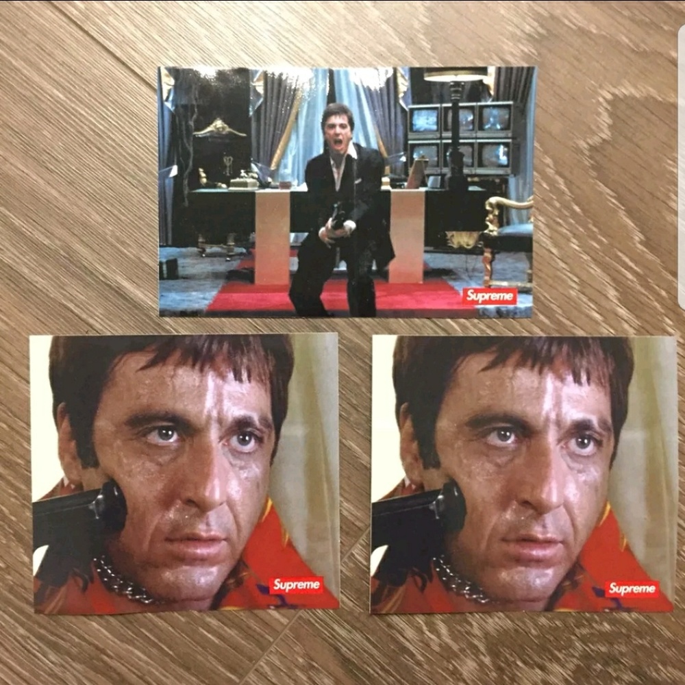 Supreme x scarface stickers